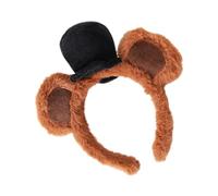 Cerchietto Orecchie D’Orso, Fascia Peluche Animale Carina 21x21cm Peluche PVC | Accessorio Costume Orecchie Morbide Per Donna Halloween Cosplay Festival Cura Del Viso