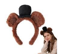 Cerchietto Orecchie D’Orso, Fascia Peluche Animale Carina 21x21cm Peluche PVC | Accessorio Costume Orecchie Morbide Per Donna Halloween Cosplay Festival Cura Del Viso