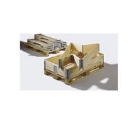 Cerco de madera para palets en euroformato ratioform, abatible con 6 bisagras