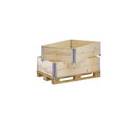 Cerco de madera para palets en euroformato ratioform, plegable en diagonal, con 4 bisagras