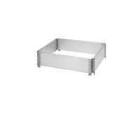 Cerco de aluminio, UE 2 unidades, para palets de 800 x 600 mm, con 4 bisagras, a partir de 1 UE