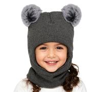 CERCTLA Pasamontañas Térmicos de Invierno, 2 en 1 Gorro Bufanda Máscara Set, Gorro de Punto para Bebé, Máscara Mascarilla Sombreros Bufanda Calentador de Cuello de Invierno