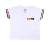 Cerda Camiseta de Manga Corta Mujer Disney Love Pride Blanco Talla L