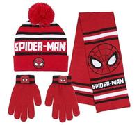 Cerdá CERDA Conjunto 3 Piezas Bufanda Spiderman, Color Rojo