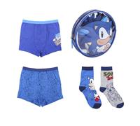 Cerdá - Pack Boxer y Calcetines Sonic para Niños - Licencia Oficial Sega