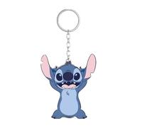 Cerdà Disney Lilo e Stitch Portachiavi - Motivo Stitch e Angel - Blu e rosa