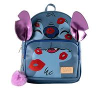 Cerdà Disney Lilo y Stitch Mochila - Piel sintética - Diseño Stitch Besos - Azul