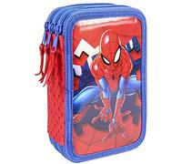 Cerdá, Estuche Plumier Triple con Rotuladores Giotto de Spiderman-Licencia Oficial Marvel Studios Unisex niños, Multicolor, 12.5 X 19.5 X 6.5 CM