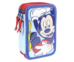 Cerdá, Estuche Plumier Triple con Rotuladores Giotto-Licencia Oficial Minnie Mouse de Disney Studios Unisex niños, Multicolor, 12.5 X 19.5 X 6.5 CM