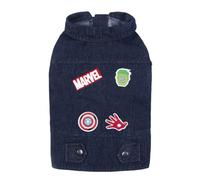 Cerdá - For Fan Pets - Chaqueta para Perros de Tela Vaquera Fabricada en Algodón al 65% y Poliéster al 35% | Ajuste de Velcro y Estampada con Sus Motivos Favoritos de Marvel - Licencia Oficial Marvel