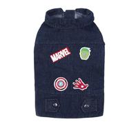 Cerdá-For Fan Pets-Chaqueta para Perros de Tela Vaquera Fabricada en Algodón y Poliéster-Estampada con Sus Motivos Favoritos de Marvel