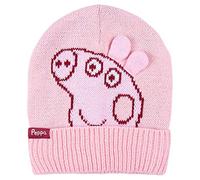 Gorro de Peppa Pig para Niños - Color Rosa - Talla Única - Elaborado con Acrílico - Estampado Jacquard y Ajuste Elástico - Producto Original Diseñado en España