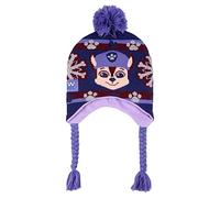 Gorro Peruano de la Patrulla Canina para Niños - Color Azul y Rojo - Talla Única - Sombrero con Pompón, Trenzas y Estampado de Chase - Producto Original Diseñado en España