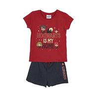 CERDÁ LIFE'S LITTLE MOMENTS Harry Potter Algodon 100% de 2 Piezas [ Camiseta + Pantalon Pijama Niña ] -Licencia Oficial Warner Bros, Rojo Oscuro, 4 años para Niñas