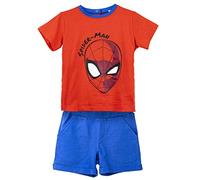 Conjunto de 2 Piezas de Spiderman - Camiseta y Pantalón Corto - Talla 24 Meses - Elaborado con Algodón 100% - Fresco y Cómodo -Cierre de Botones - Producto Original Diseñado en España