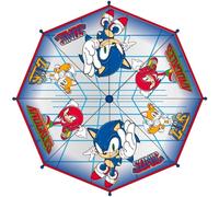 Paraguas de Burbuja de Sonic - Apertura Manual - Color Azul - Estampado con Sonic y sus amigos - Elaborado en 100% POE con Estructura de Fibra de Vidrio - Producto Original Diseñado en España