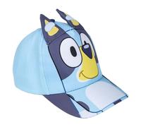 Gorra Infantil de Bluey,Color Azul,Medida de 53 cm,Elaborada con Algodón y Poliéster,Gorra con la Forma de Bluey,Producto Original Diseñado en España