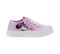Zapatillas de Minnie Mouse - Color Rosa - Talla 33 - Cierre con Cordones - Zapatillas de Lona Infantiles con Suela de PVC Inyectada - Producto Original Diseñado en España