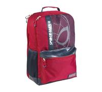 Mochila Marvel,Rojo y Azul,29,5x45x16 cm,Poliéster,con Bolsillo Lateral y Asas Ajustables,Estampado Spiderman,Producto Original Diseñado en España