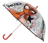 Paraguas de Burbuja Spiderman,Manual,Transparente,100% POE,Estructura de Fibra de Vidrio,Producto Original Diseñado en España