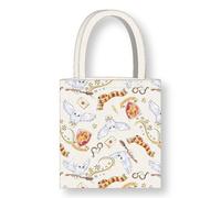 Cerdà Harry Potter Tote Bag con asas largas - 36 x 39 cm - Poliéster y algodón - Diseño Gryffindor y Hedwig - Blanco