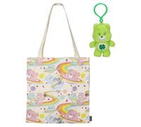CERDÁ LIFE’S LITTLE MOMENTS Care Bears Bolsa Shopping Verde + Bag Charm, Bolsa Grande Osos Amorosos, Uso Diario