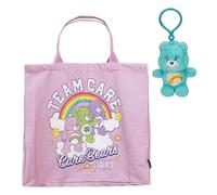 CERDÁ LIFE’S LITTLE MOMENTS Care Bears Bolsa Shopping XL Turquesa + Bag Charm, Bolsa Grande Osos Amorosos, Uso Diario