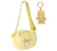 CERDÁ LIFE’S LITTLE MOMENTS Care Bears Bolso Peluche Amarillo + Bag Charm, Bolsa Suave Osos Amorosos, Regalo Niños