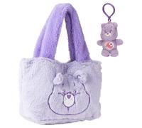 CERDÁ LIFE’S LITTLE MOMENTS Care Bears Bolso Peluche Morado + Bag Charm, Bolsa Suave Osos Amorosos, Regalo Niñas