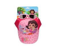 CERDÁ LIFE´S LITTLE MOMENTS Set gorra y gafas de sol Dora La Exploradora para niños y niñas - Set gorra y gafas de sol con licencia oficial para verano, playa y uso diario