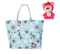 CERDÁ LIFE’S LITTLE MOMENTS Toy Story Bolsa Shopping XL + Llavero Lotso Rosa, Bolsa Grande Disney Pixar, Merchandising Oficial