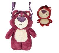 CERDÁ LIFE’S LITTLE MOMENTS Toy Story Bolso Peluche Lotso Rosa + Bag Charm, Bolsa Suave Disney Pixar, Accesorio Oficial, Regalo Fans