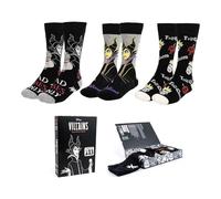 CERDÁ LIFE'S LITTLE MOMENTES | Pack 3 Calcetines Disney Villans Talla 36/43 Cómodos y Suaves - Pack Calcetines 3 Piezas Disney Villanas con Estilo Único y Licencia Oficial