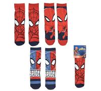 CERDÁ LIFE'S LITTLE MOMENTES | Pack 3 Calcetines Spiderman Talla 31/34 Cómodos y Suaves - Pack Calcetines 3 Piezas Spiderman con Estilo Único y Licencia Oficial