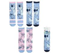 CERDÁ LIFE'S LITTLE MOMENTES | Pack 3 Calcetines Stitch Talla 31/34 Cómodos y Suaves - Pack Calcetines 3 Piezas Stitch con Estilo Único y Licencia Oficial