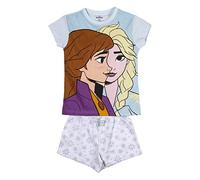 CERDÁ LIFE'S LITTLE MOMENTS 100 Parte Superior Frozen Algodon 100% de 2 Piezas [ Camiseta + Pantalon Pijama Niña ] -Licencia Oficial Disney, Azul Claro, 6 años para Niñas