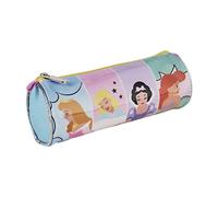 CERDÁ LIFE'S LITTLE MOMENTS 2100003839, Estuche Escolar Redondo De Niña Princesas Disney Portatodo Con Apertura Cremallera Licencia Unisex Niños, Rosa (Pink), 2100003839