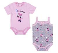 CERDÁ LIFE'S LITTLE MOMENTS 2200006933_T03M-C70 Pack de Regalo Bebe Niña Minnie Mouse, Rosa y Gris, 3 Meses para Bebés