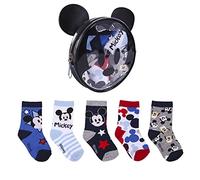 Cerdá - Pack de 5 Calcetines de Algodón de Mickey Mouse para Niño con Licencia Oficial Disney
