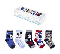 CERDÁ LIFE'S LITTLE MOMENTS 2200007753_T1718-C81 Pack de 5 Calcetines de Algodón de Mickey Mouse para Niño con Licencia Oficial Disney, Multicolor, 18 para Niños