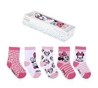 CERDÁ LIFE'S LITTLE MOMENTS 2200007754_T1920-C81 Pack de 5 Calcetines de Algodón de Minnie Mouse para Niña con Licencia Oficial Disney, Multicolor, 20 para Niñas
