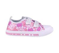 CERDÁ LIFE'S LITTLE MOMENTS 2300004709_T025-C70, Zapatillas de Lona Peppa Pig con Luces-Licencia Oficial Nickelodeon, Plateado y Rosa, 25 EU