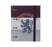 CERDÁ LIFE's LITTLE MOMENTS - Archivador 4 Anillas Unisex de Hogwarts [ Harry Potter ] con Tapa Dura y Cierre con Goma - Licencia Oficial Warner Bros, 2700000275
