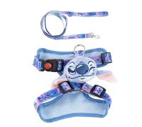 CERDÁ Life'S Little Moments - Arnés y Correa para Perro Stitch Disney Oficial -Set Ajustable con Malla Transpirable, Diseño Licencia Disney,Talla S/M para Perros Pequeños y Medianos