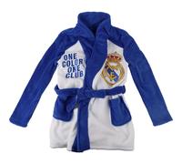 CERDÁ LIFE'S LITTLE MOMENTS Batín Coral Fleece Aplicaciones Real Madrid Niños - Bata de Casa Oficial Infantil, Diseño Exclusivo con Escudo, 5 Años