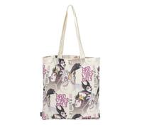 CERDÁ Life'S Little Moments Bolsa Shopping de Villanas de Disney - Negro - 36x39x0.4cm - 2 Asas - Fabricada con Poliéster y Algodón - Estampado de Villanas de Disney - Producto Original