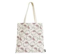 ARTESANÍA CERDÁ Bolsa Shopping Hello Kitty, Unisex adulto, blanco y negro