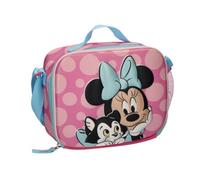 CERDÁ LIFE'S LITTLE MOMENTS Bolsa Térmica Minnie Mouse & Fígaro | Bolsa Portameriendas Minnie Mouse Con Cremallera, Asa Superior, Correa Bandolera y Bolsillo Lateral Para Colegio y Viajes.
