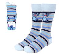 CERDÁ LIFE'S LITTLE MOMENTS Calcetines a rayas Diseño Stitch Talla 36-43 Cómodos y Suaves - Calcetines con Estilo Único y Licencia Oficial