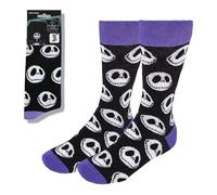 CERDÁ LIFE'S LITTLE MOMENTS Calcetines Pesadilla Antes de Navidad, Nightmare Before Christmas Negro Blanco y Morado, 38/45 Unisex Adulto